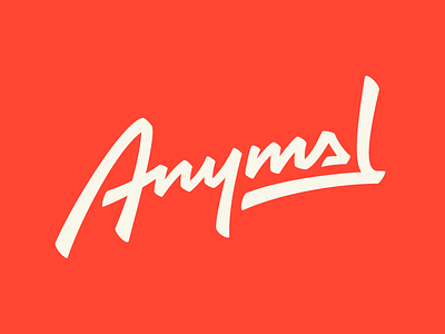 Anymal brush brush script lettering logo logotype music record label script slanted wordmark wordmark logo