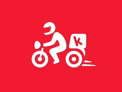 Kokoriko Delivery bike delivery delivery service domicilios flat helmet icon minimalist motorcycle pizza