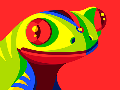 Carnimals IV amphibious barranquilla carnaval carnival colombia colorful de frog geometric primary red eye tree frog vector