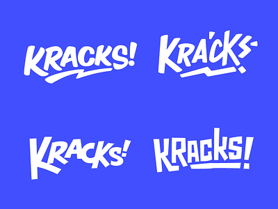 Kracks! brush lettering logotype sign painting snack typography wordmark