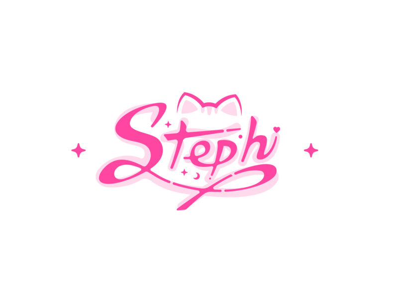 Twitch Stephi Branding branding caligraphy cat design game gamer gaming live merch mixer shirt steph stephi stephiiiii stream twitch zilux