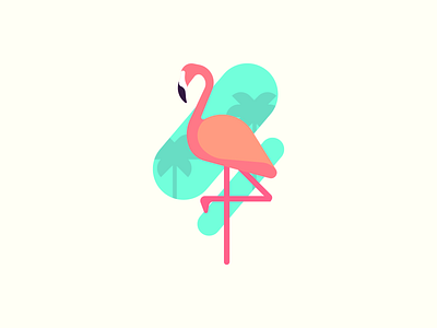 Flamingo animal art bird color colour design flaminco flamingo logo palm palmtree pink shirt t shirt tee tree vector zilux