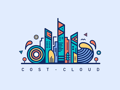 Cost Cloud branding design illustration logo