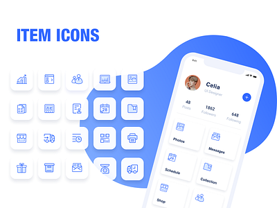 Item Icons app design icon illustration ui