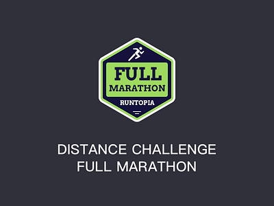 Distance Challenge Full Marathon medals runtopia