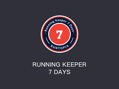 Running Keeper 7 Days medals runtopia