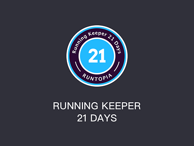 Running Keeper 21 Days medals runtopia