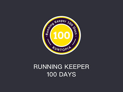 Running Keeper 100 Days medals runtopia