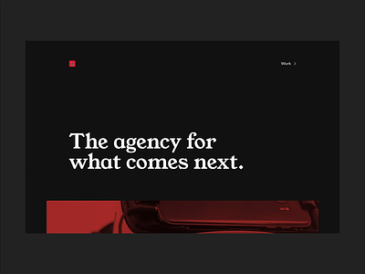 Red Square Seamless Page Transition agency animation seamless transition website