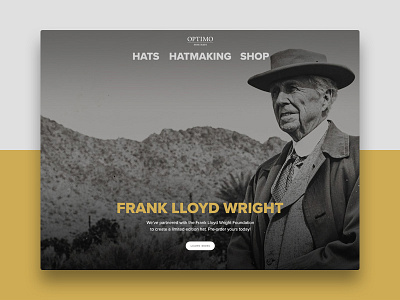 Optimo Homepage Feature chicago feature frank lloyd wright hat homepage limited optimo