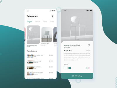 Furniture Categories Screen animation app design icon illustration minimal ui ux vector website