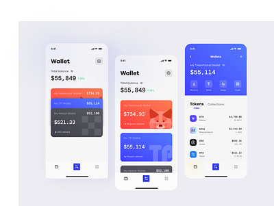 Crypto Wallet Concept - Light Mode blockchain crypto dashboard defi design ui ux