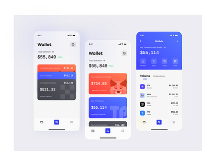 Crypto Wallet Concept - Light Mode