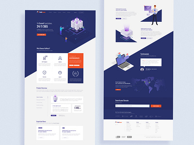 FullHost Website Redesign 3dillustration clean design hosting illustration illustrator uidesign uiux vector vectors web design web hosting web ui website