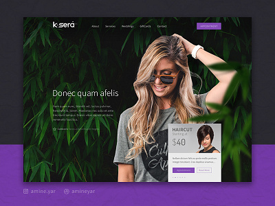 K.Sera Web design & Html (Home page) clean css html parallax psd psd to html purple salon spa ui ux web design website
