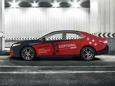 Car wrap design for Xceptional, inc