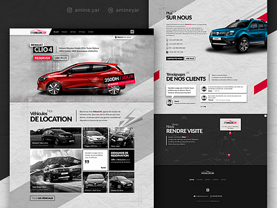 SteDeluxCar Web design & development car clean design gray html parallax psd rental simple ui ux web design website