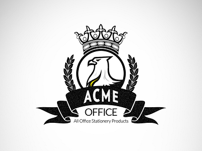 Custom Logo design for Acme Office, inc acme ai black clean custom eagle illustration logo logo design office