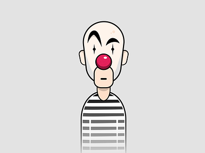 Clown illustration design affinity designer art character character concept clown face flat gradient graphic illustration design illustrator ipad pro procreate vector