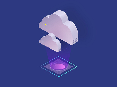 Cloud Hosting illustration 3d affinity designer cloud cloud hosting data design digital effects host hosting illustraor illustration illustration design lines peoples server vector web web hosting