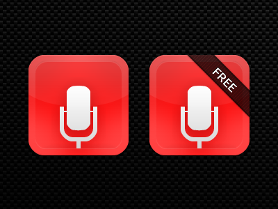 Recorder Icon Rework icon record red