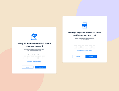 Verify Email and Phone number popup concept design designer email popup ui ux verify