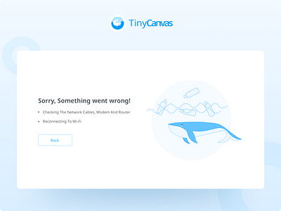 Error page for Figma plugin TinyCanvas 404 error page branding concept design designer error page figma illustration plugin popular sketch trend ui ux web website