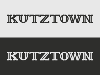 Kutztown custom dark decorative dutch kutztown light logo monoweight pa pennsylvania type typeface