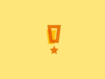 Exclamation Beer beer branding exclamation icon orange pilsner star texture