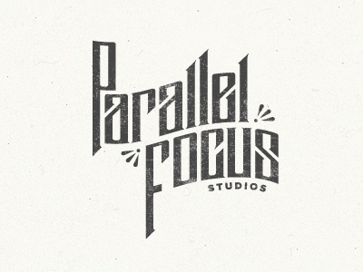 Parallel Focus Studios custom flourish logo texture type typography