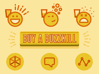 Buzzkill @ Hackathon buzz illustration kill orange ui ux vector yellow