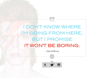 Daily UI - Day 10 bowie daily david minimal quote share social ui