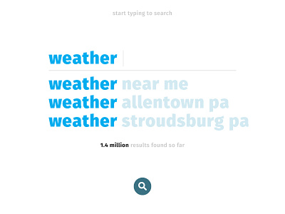 Daily UI - Day 22 blue daily icon pennsylvania search ui weather