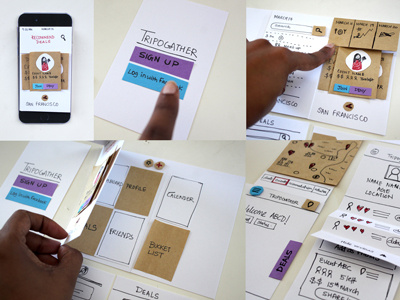 Tripogather_Travel App_ User testing design process iphone app paper prototype ui user testing ux