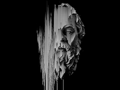 Socrates and the Conium art classic glitch greece philosophy pixel socrates sort