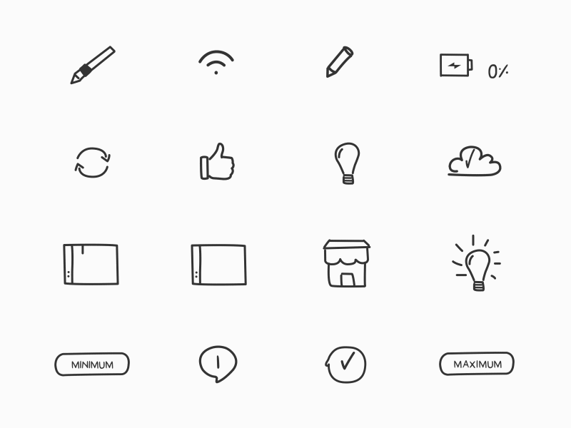 Companion - Icon set graphic design tablet button icon set icon draw blue orange illustration animation