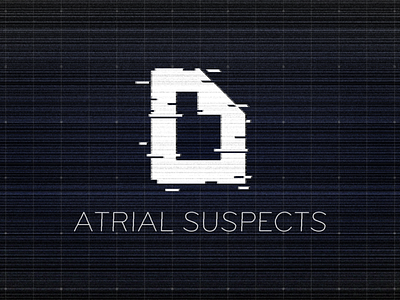 Atrial Suspect Logo bug computer file glitch hacking illustration logo retro