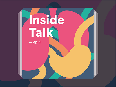 Inside Talk Podcast cover cystic fibrosis illustration lungs mucovicidose organs podcast radio stomach