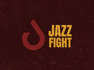 Jazz Fight Logo blood dark drop illustration jazz logo warm colors