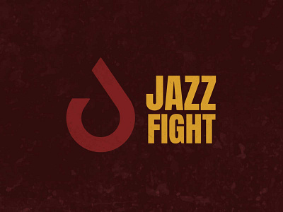 Jazz Fight Logo blood dark drop illustration jazz logo warm colors