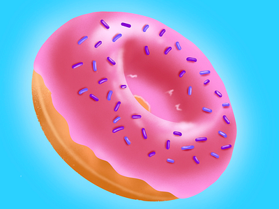 Who’s up for a DONUT digital art donut illustration ipad art pink procreate
