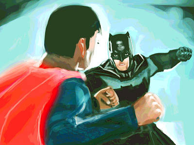 Batman Vs Superman amateur angry batman batman v superman beginner comic comic art dc dc comics digital art fight fist justice league power punch rage superman