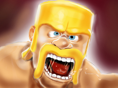 BARB amateur angry barbarian beginner clan clash clash of clans comic comic art design digital art fight illustration rage