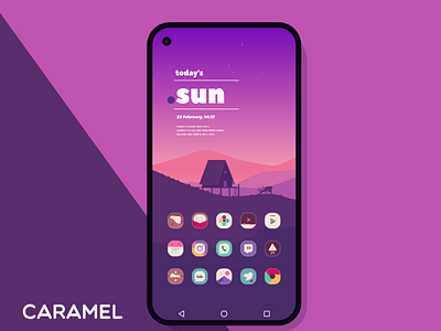 Caramel Icon Pack android android app app beautiful design developer dribbble dribbble best shot flat graphic design graphic art icon icon design icon set icons landscape minimal news wallpapers