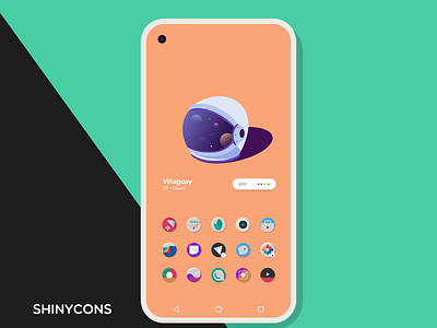 Shinycons android android app app design developer dribbble dribbble best shot flat graphic design graphic art icon design icon set icons ilustrator minimal minimalist new playstore space wallpaper