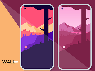 WallRod android android app aplication app design developer dribbble dribbble best shot flat graphic design graphic art illustraion landscape minimal mountain new playstore wallpaper wallpapers