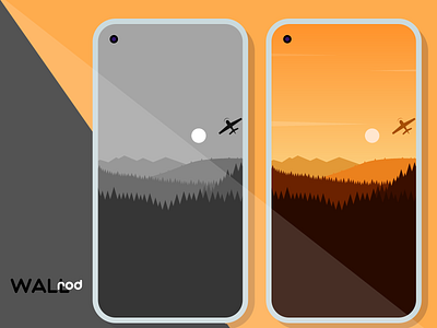 WallRod android android app android app design app design developer dribbble dribbble best shot flat graphic design graphic art illustration landscape landscapes minimal minimalism new wallpapers