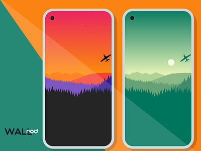 WallRod update android android app app design developer dribbble flat graphic design graphic art graphicdesign illustrator landscape illustration landscapes minimal minimalist playstore wallpapers