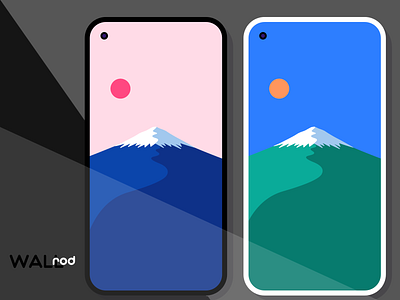 WallRod Update android android app app design developer dribbble flat graphic design graphic art japan landscape minimal minimalistic mountain wallpapers