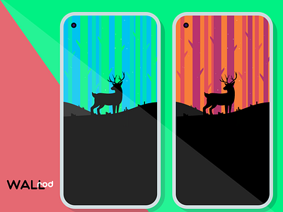WallRod Update android android app app deer design developer dribbble flat forest graphic design graphic art illustraion landscape minimal minimalist wallpapers